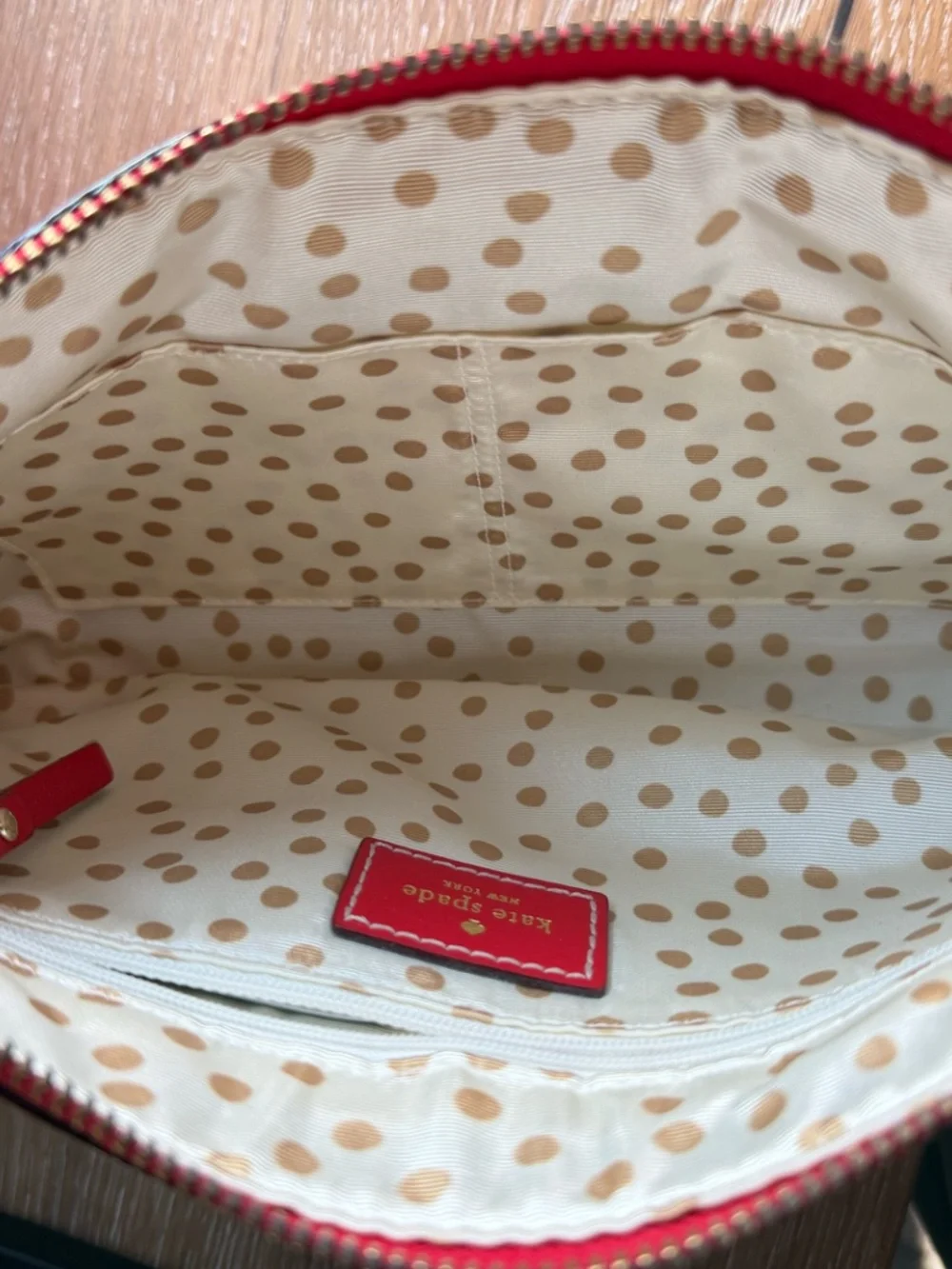 Kate Spade New York Wellesley Byrd Shoulder Bag Empire Red Pebbled Leather NWOT
